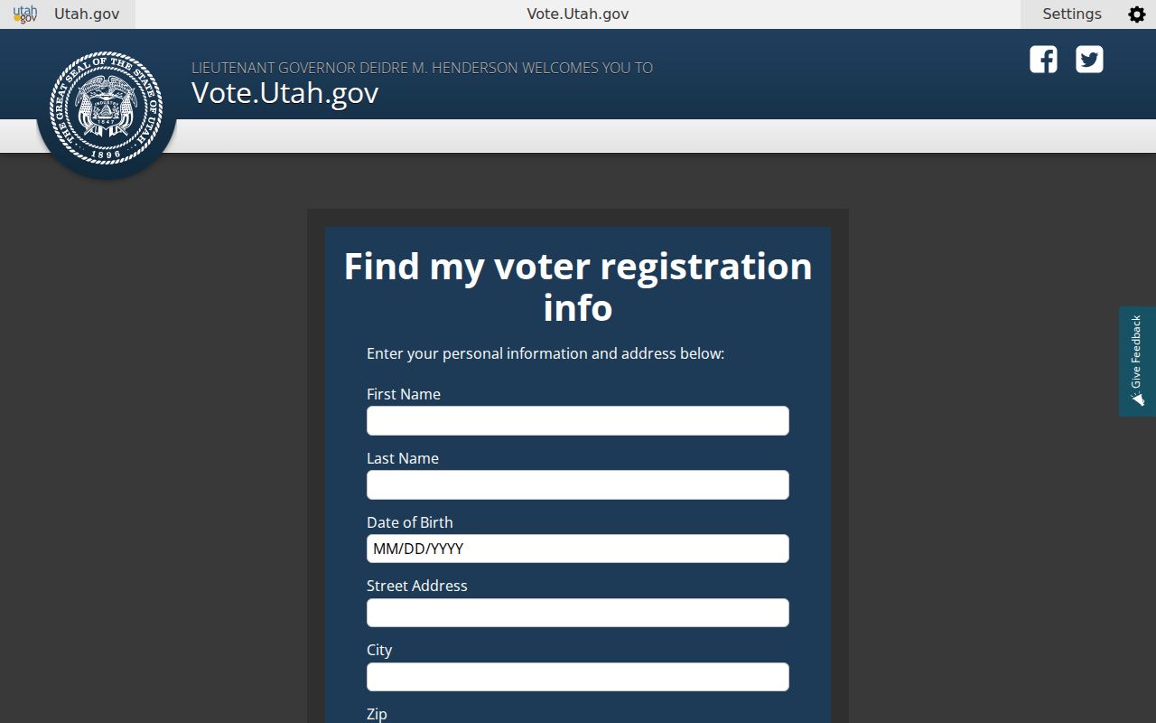 Provo voter registration records personal search form
